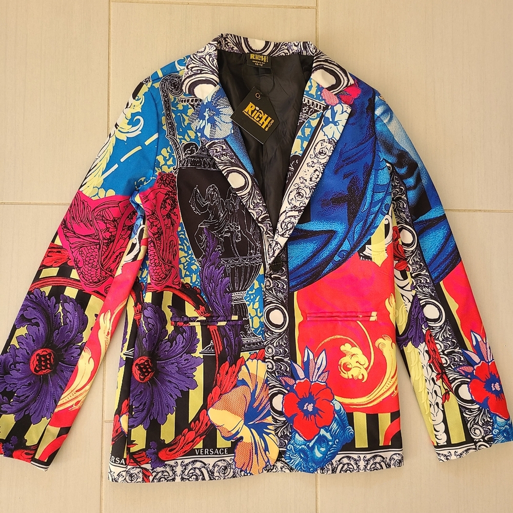Rich Boys Luxury Satin Jacket Size 10/12. Formal or Holiday Jacket.